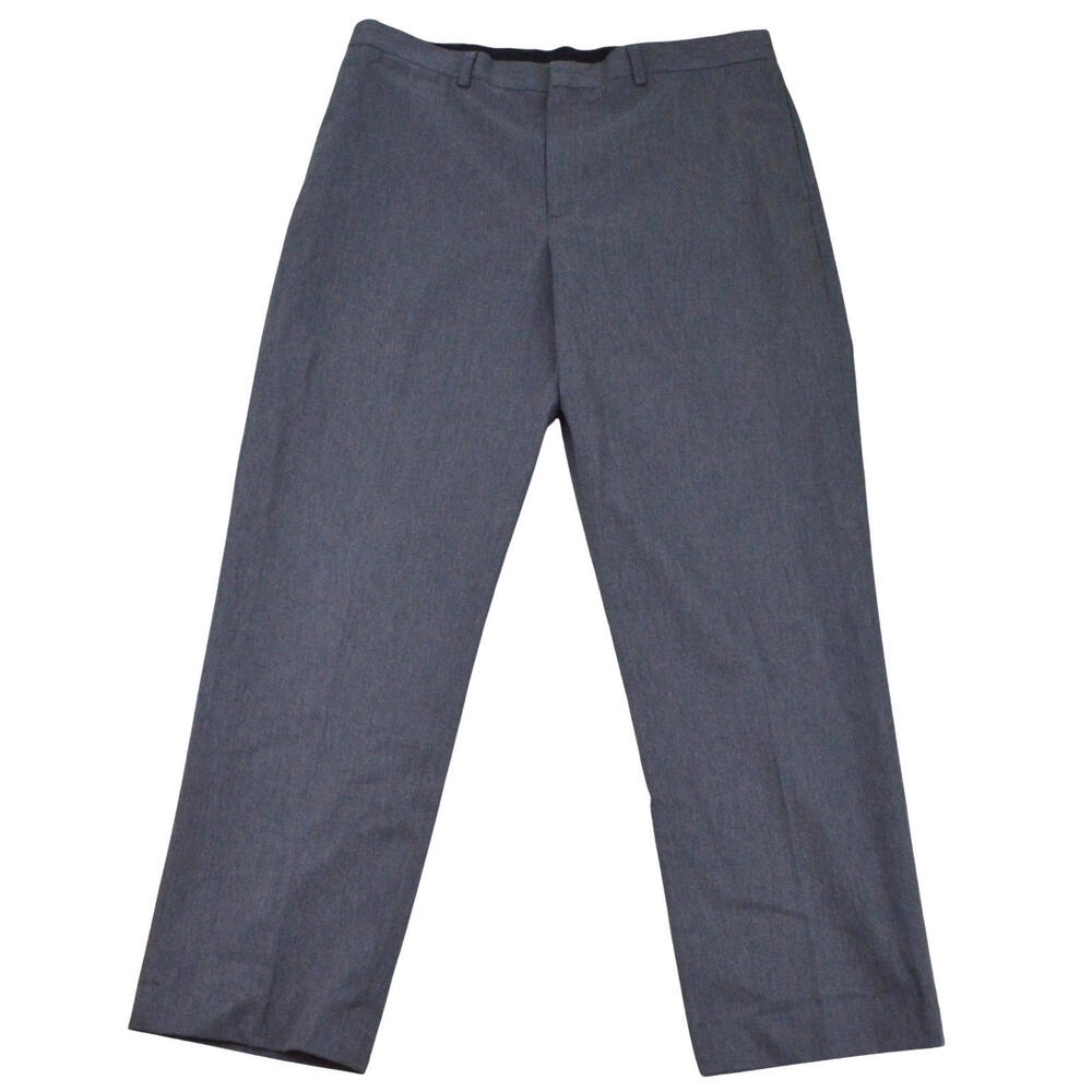 LL Bean Mens Dress Pants 40 Gray Classic Fit Pockets 100% Cotton